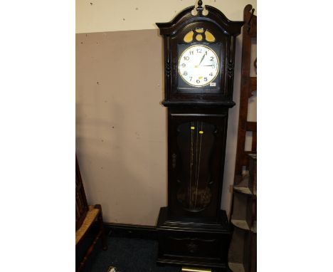 A MODERN GLAZED LONGCASE CLOCK BY MONEGA - GERMANY H-202CM