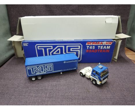 A Scalextric T45 Team Road Train Leyland Trucks in original box with inner packaging