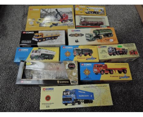 Eleven Corgi diecasts, Limited Edition Building Britain 31008 &amp; 14501, Guy Invincible 29101, Road Transport Heritage Bric