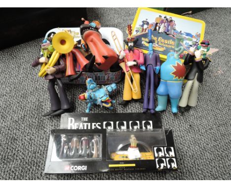 A Corgi diecast, 05405 The Beatles Yellow Submarine with figures, in original window display box along with a set of eight 20