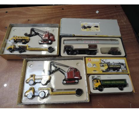 Four Corgi Limited Edition Building Britain diecasts, 31008 Wimpey x2, 21501 Limmer &amp; Trinidad and 29104 Tarmac, all boxe