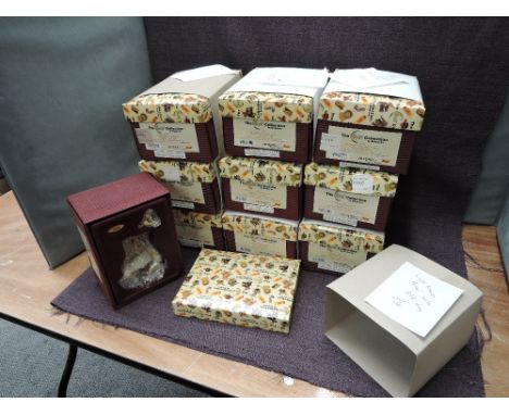 Ten Steiff collection by Enesco resin bears, 597198, 597201, 597228, 597244, 597236, 597252, 597260, 597279, 597287 and 59729