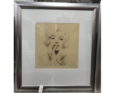 BERT STERN "Marilyn with bead necklace, her right hand small finger on her lower lip" limited edition photographic print from