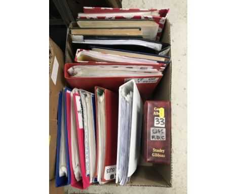 Four boxes containing forty-four various albums of mainly British Elizabeth II stamps including many commemoratives, definiti