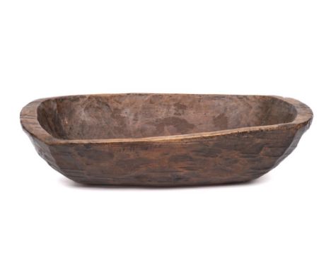 A sycamore adzed oblong dough trough:, 51 x 29.5cm.