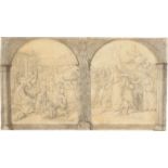 Wilhelm von Schadow. Gleichnis vom verlorenen Schaf und verlorenen Sohn, mit allegorische…. Vor 1819