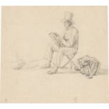 Otto Speckter. „Im Freien zeichnender Künstler“ (Christian E. B. Morgenstern?) (+ 1 Beigabe).