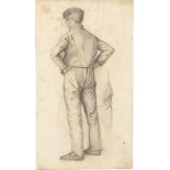 Otto und Hans Speckter. Stehender Mann (Rückenfigur) / Junge Frau, …. Undat. / 1878. (+ 11 Beigaben)