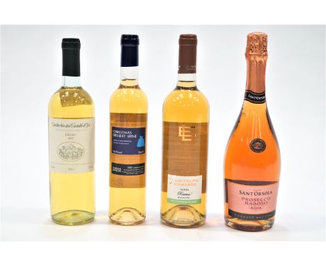 Sixteen bottles of assorted wine, to include :  1 x Passojo Di Pantelleria 1995, 3 x Sparkling wines, 2 x Sparkling Rose, 2 x