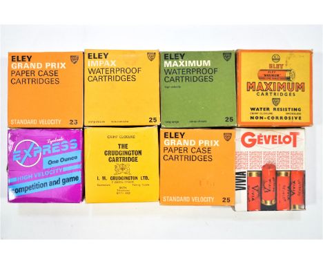 Eight boxes of 12 bore cartridges (Must have a gun licence to purchase this item)