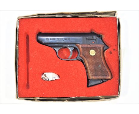 A semi automatic starting pistol, 8mm (You will need to be over 18 to purchase this item)
