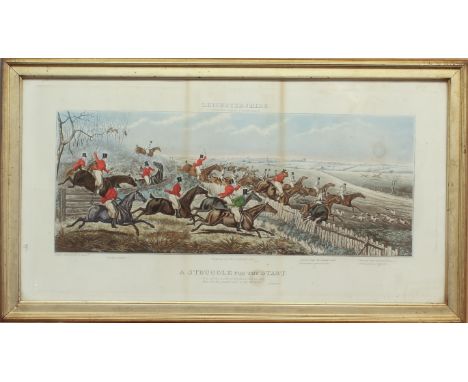 After Sir John Dean Paul (British, 1775 - 1852) 'Leicestershire. Gaudet Equis Canibusque' - 'A Struggle for the Start' and 'T