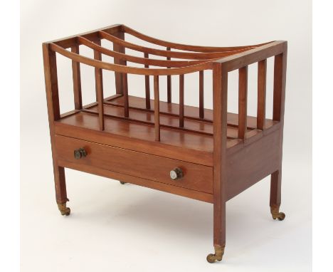 A mahogany three-division Canterbury in&nbsp;19th century style&nbsp;- first half 20th century, rectangular with a single dra
