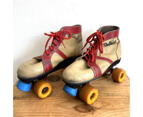 A pair of retro roller skates -&nbsp;Beadle Skates 'Rollers', size 10, in good used condition.