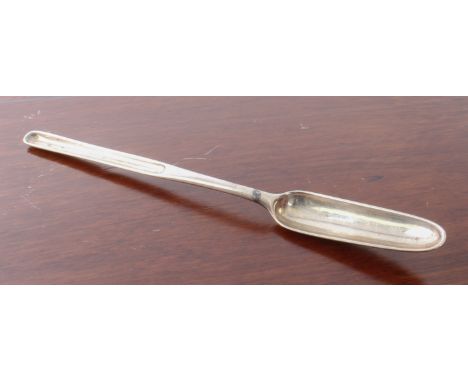 A silver marrow scoop &ndash; with engraved McDougall arm-and-dagger crest, George Smith &amp; William Fearn, London 1791 (45
