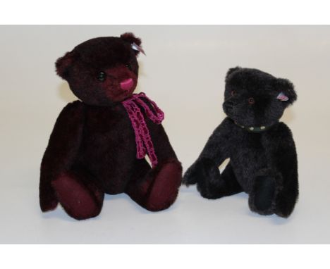 A Steiff 034800 Anushka teddy bear, 34cm together with a Steiff limited edition 2007 bear, 26cm. Each with button, no boxes