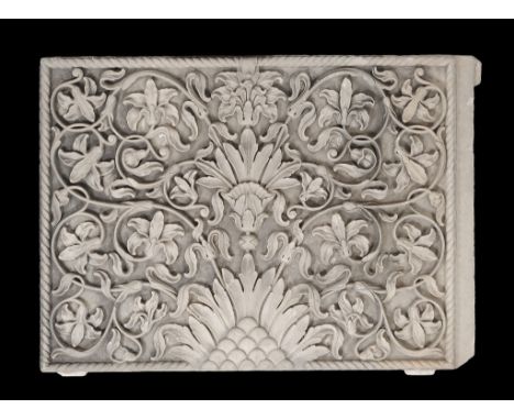  A large buff sandstone architectural panel,   Rajasthan, Western India, 18th century or later, of rectangular form, carved i