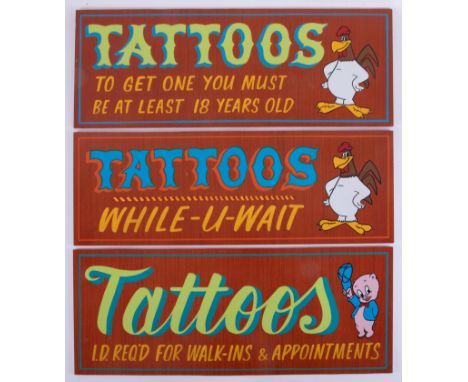 An original signwriters sign, hand painted in oil based enamel paint, the base colours mainly in oil based gloss on wood to i