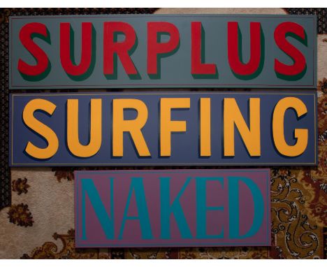 An original signwriters sign, hand painted in oil based enamel paint, the base colours mainly in oil based gloss on wood to i