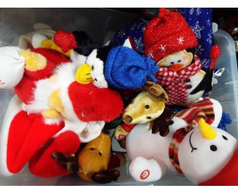 Christmas decorations - a quantity of good quality Christmas soft toys, some with sound and motion by Jade, and similar 