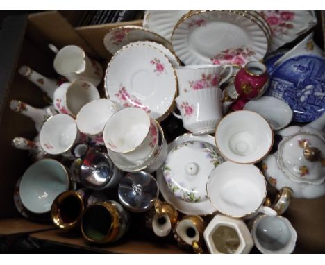 A good mixed lot of ceramics to include Royal Albert Old Country Roses, Royal Albert decorated in the Elfin pattern, Limoges,