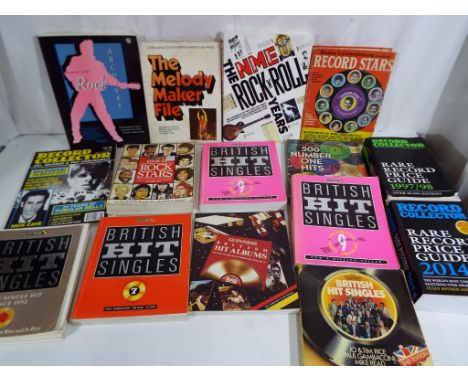 A quantity of music related books, predominantly paper back to include Rock Archives, The NME Rock'n'Roll Years, Record Colle