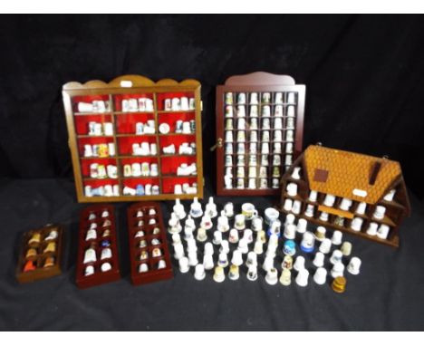 Thimbles - a large collection in excess of 200 good quality collectors thimbles to include Bone china, wooden, ceramic and cl