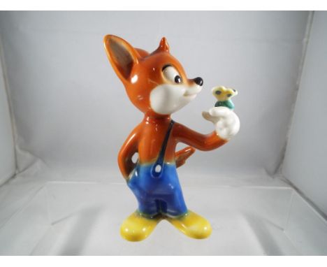 Goebel ceramic figurine of Foxi from the Rolf Kauka comic series Fix Und UD Foxi, impressed marks KAU3 and stamped to the bas