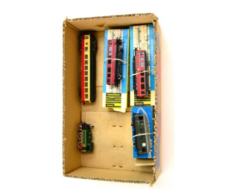 Brass HO Gauge Pantograph Railcar red/yellow (G) Piko two Railcars and DR Brake van (all boxed) (4) 