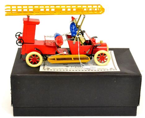 Tucher & Walther T182 Fire Engine with two figures, raising ladder and bell, in original box dated 18/04/88 (E box G-E) 