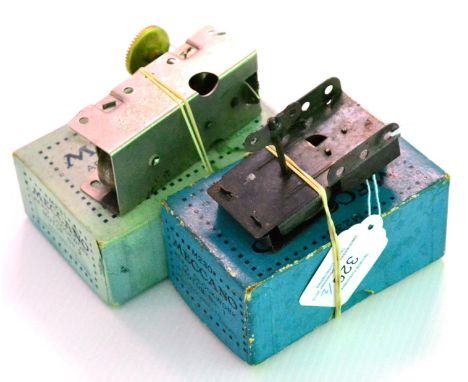 Meccano Two Aero Motors No.1 with leaflet and No.2 (both G boxes G-F) (2) 