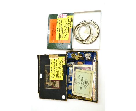 Stabil (Germany) Construction Set No.5 nickel (G box F) and a large roller bearing with facsimile letter from manufacturer (2