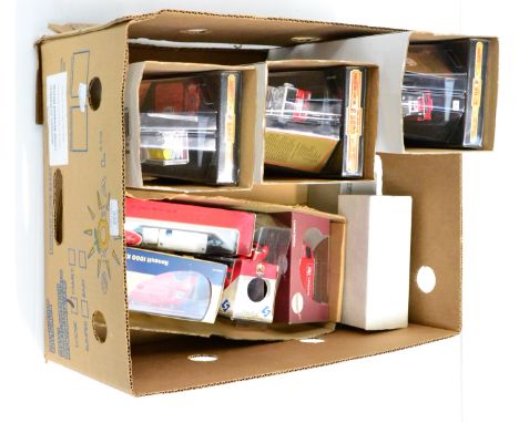 DeHanes Models Two Mack Fire Trucks both with bag of detail parts (both E boxes G), together with: Solido Peugeot D4a and Ren