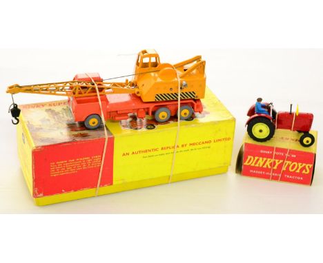 Dinky 972 20-Ton Lorry Mounted Crane 'Coles' with yellow plastic hubs in colour illustrated box (E box G-F) 300 Massey Harris