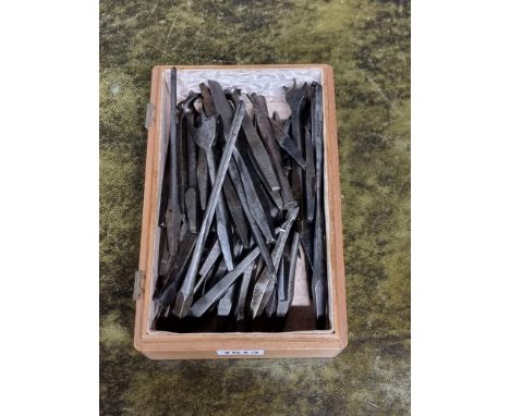 Tools: a collection old drill bits. (52) 