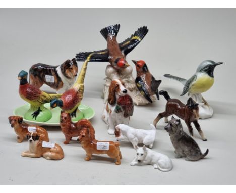 A collection of Royal Doulton, Karl Ens, Carltonware and other similar animals,&nbsp;largest 13.5cm high.&nbsp; 
