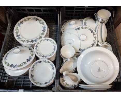 A Royal Doulton 'Burgundy' pattern part dinner and tea service. 