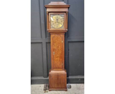 A George III oak eight day longcase clock, the 12in square brass dial inscribed 'John Mason, Bawtry', 212cm high, with weight