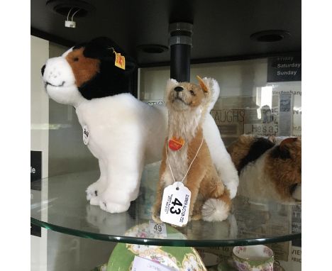 Steiff, stuffed model of Strupy the Dog and 1 other Steiff Dog
