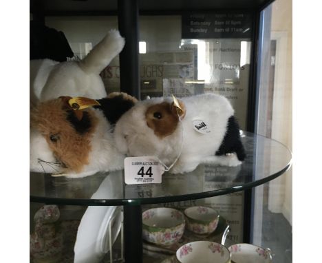 Steiff stuffed hamster with squeaky tummy Finn, and 1 other similar