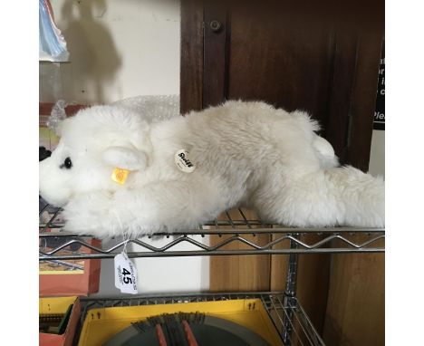 Steiff Animal with original label and ear pin, Baby Seal Arco 17-Inches long 
