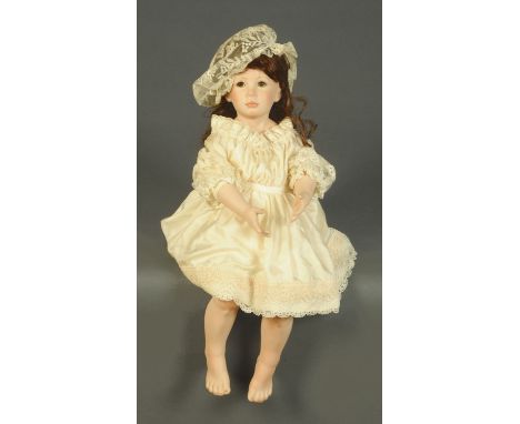 A collectors' doll, Mandy by Rubert 1992 of The Doll Artworks.  Height approximately 66 cm.  CONDITION REPORT: This doll is i