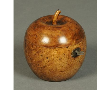 A George III style apple tea caddy.  Height 13.5 cm. 