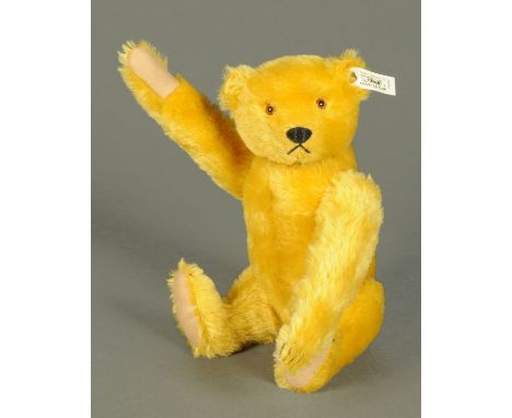A Steiff Somersault bear, Limited Edition 2567 based on the 1909 bear.  Height 29 cm, with original box base. 