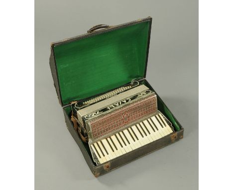A Casali Italian piano accordion, cased.