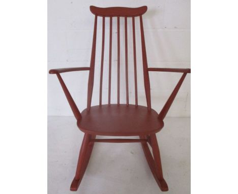 A vintage Ercol painted rocking chair.