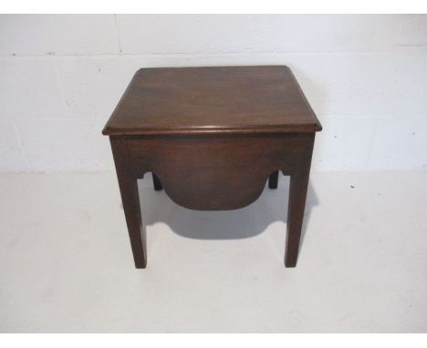 A Georgian mahogany converted commode 