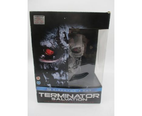 A boxed Terminator Salvation Limited T-600 Skull Edition Blu Ray DVD.