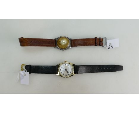 Gents Delbana vintage wristwatch with leather strap and Megalo gents watch  (2)