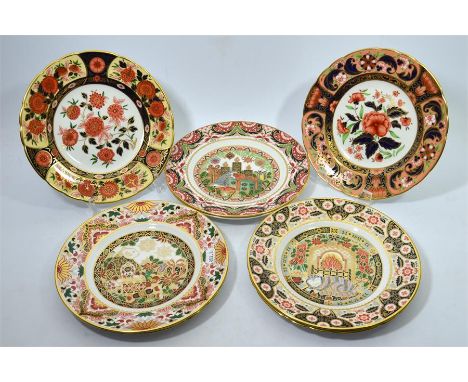 Royal Crown Derby bone china plates first quality, four limited edition Christmas plates 2000, four flower patterns, circa 20